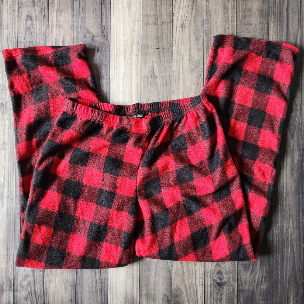 Red/black checkered pajama pants